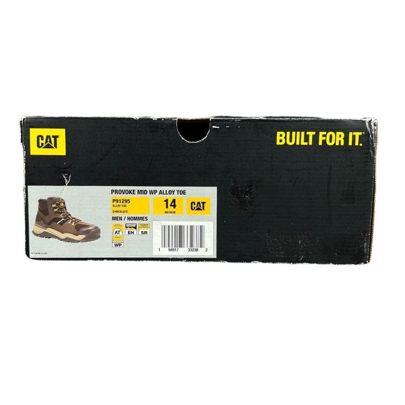 Caterpillar Men\'s Provoke Mid WP EH SR Brown Alloy Toe Work Boots Size 14 M main image 8